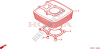 CYLINDER for Honda TRX 250 FOURTRAX RECON 2001