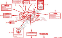 CAUTION LABEL (CM/U) for Honda FOURTRAX 450 FOREMAN 4X4 Electric Shift 2002