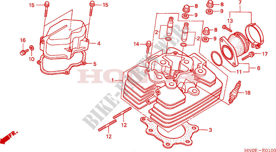 CYLINDER HEAD for Honda FOURTRAX 450 FOREMAN 4X4 Electric Shift 2002
