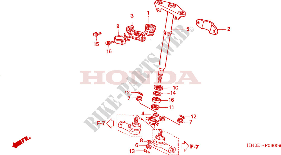STEERING SHAFT for Honda FOURTRAX 450 FOREMAN 4X4 Electric Shift 2002