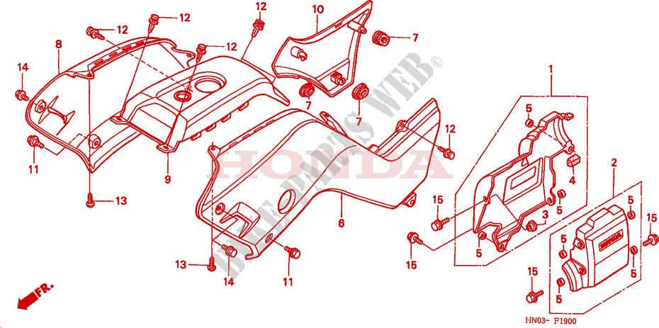 BODY COVER for Honda FOURTRAX 450 FOREMAN 4X4 Electric Shift 1998