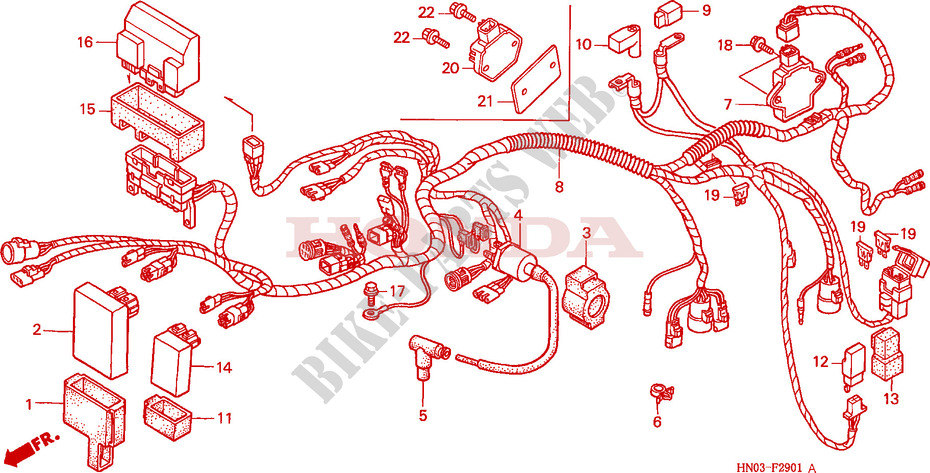 WIRE HARNESS (ES) for Honda FOURTRAX 450 FOREMAN 4X4 Electric Shift 1998