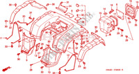 REAR FENDER (TRX350TM/FM) for Honda FOURTRAX 350 RANCHER 4X4 2002