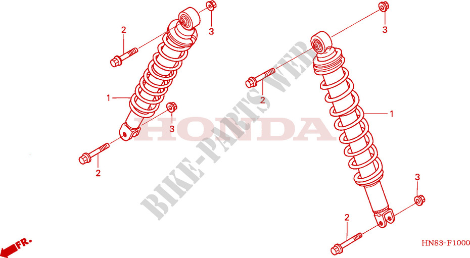 FRONT SHOCK ABSORBER for Honda FOURTRAX 650 RINCON 2003