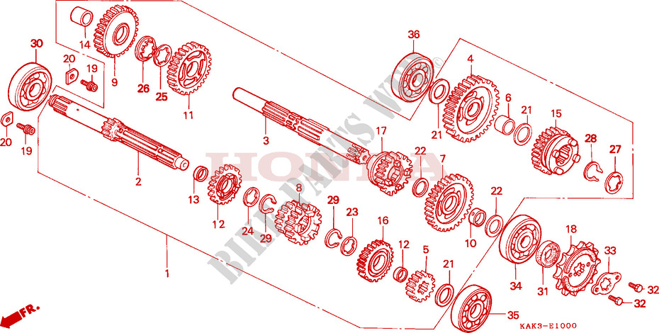 GEARBOX for Honda CRM 125 1991