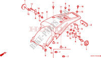 REAR FENDER (CM) for Honda XR 250 R 2000