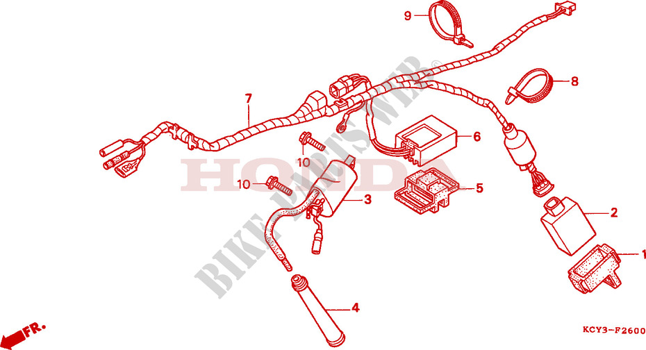 WIRE HARNESS   IGNITION COIL (CM) for Honda XR 400 2003