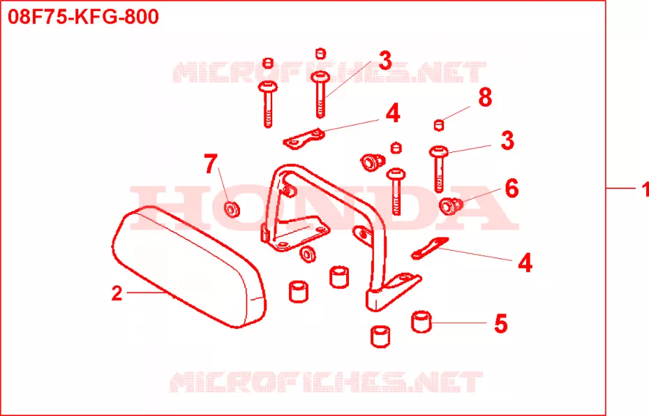 PASSENGER BACK REST Honda SCOOTER 150 PANTHEON 2000  FES150Y