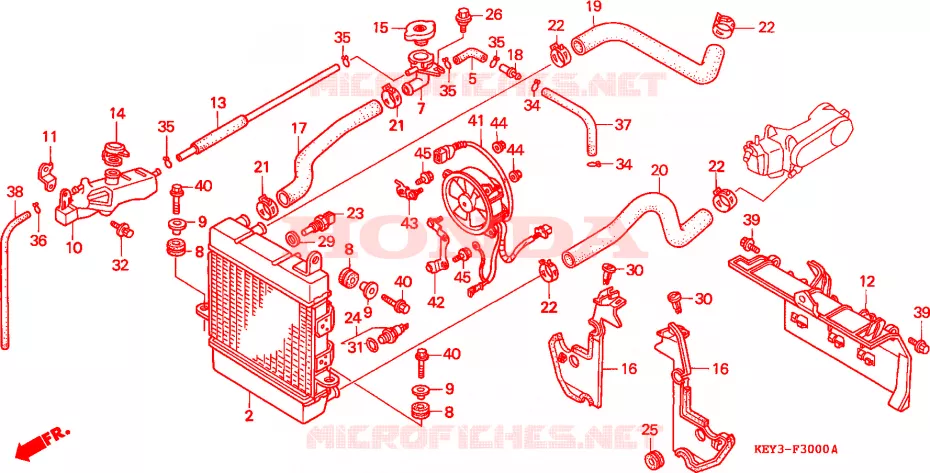 RADIATOR Honda SCOOTER 150 PANTHEON 2002  FES1502