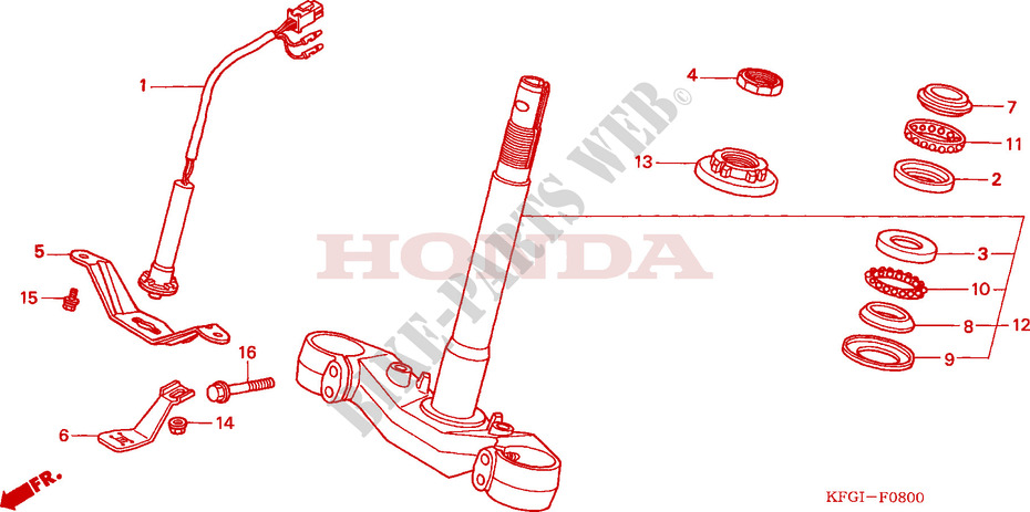 STEERING DAMPER for Honda FORESIGHT 250 2001