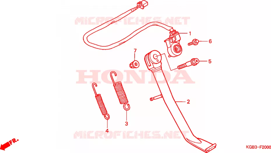 SIDE STAND Honda MOTO 125 SHADOW 2000  VT125CY