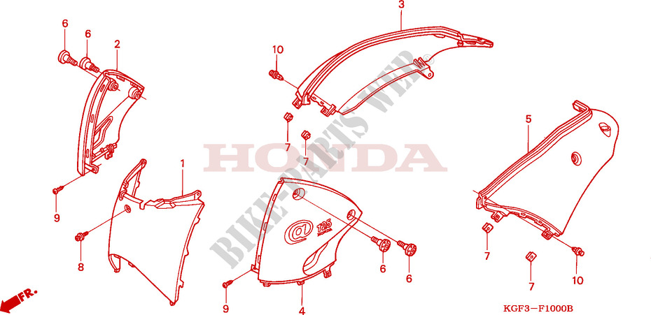 BODY COVER for Honda AROBASE 125 TWO TONES 2002