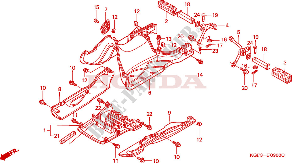 FLOOR PANEL for Honda AROBASE 125 STOP AND GO 2002