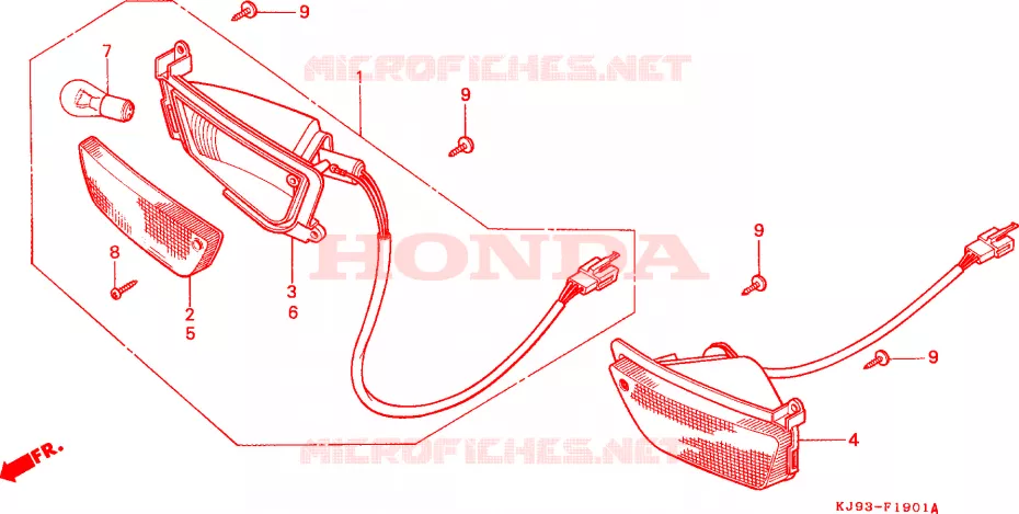 INDICATOR (CH125J/L/M/N/P/R) Honda SCOOTER 125 SPACY 1990  CH125L