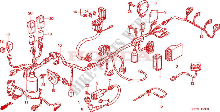 WIRE HARNESS for Honda JAZZ 250 2004