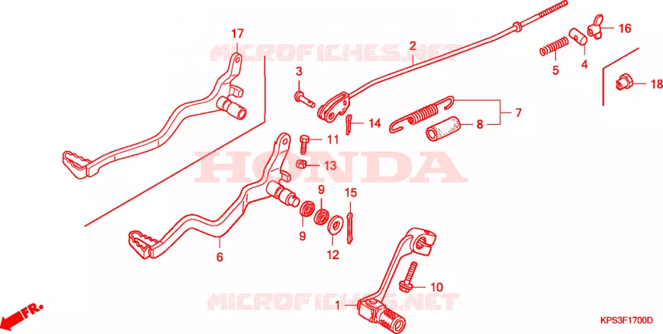PEDAL Honda MOTO 230 CRF 2006  CRF230F6