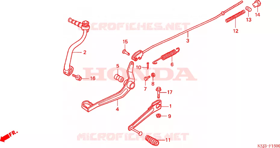PEDAL Honda MOTO 100 CRF 2004  CRF100F4