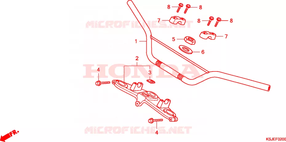 HANDLEBAR Honda MOTO 80 CRF 2011  CRF80FB
