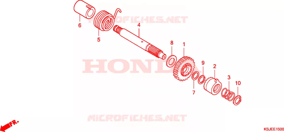 KICKSTARTER AXLE Honda MOTO 80 CRF 2010  CRF80F9