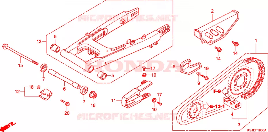 SWINGARM Honda MOTO 80 CRF 2011  CRF80F9