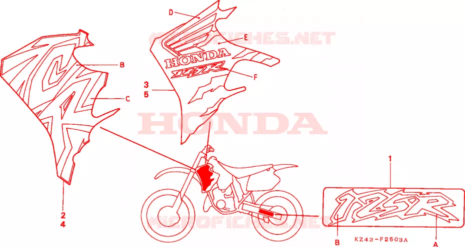 MARK (CR125RT/RV) Honda MOTO 125 CR 1997  CR125RV