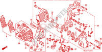 FRONT BRAKE CALIPER (ST1100AT/AV/AW) for Honda PAN EUROPEAN ST 1100 ABS 1997