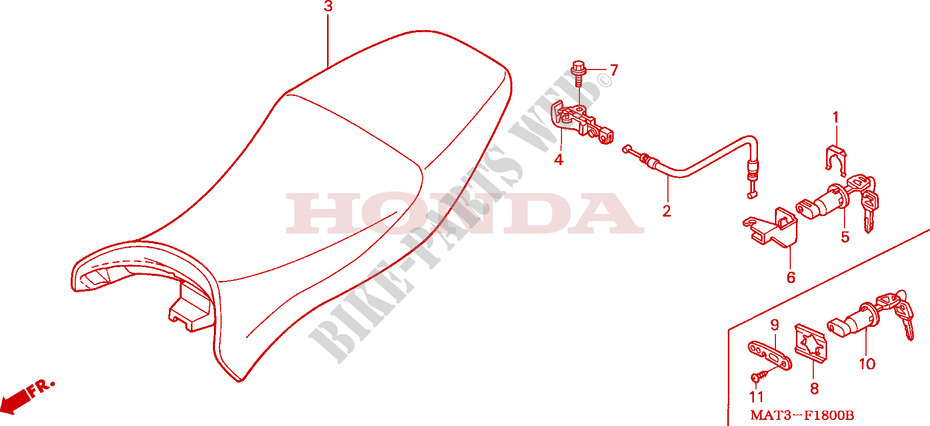 SEAT for Honda CBR 1100 SUPER BLACKBIRD 2001