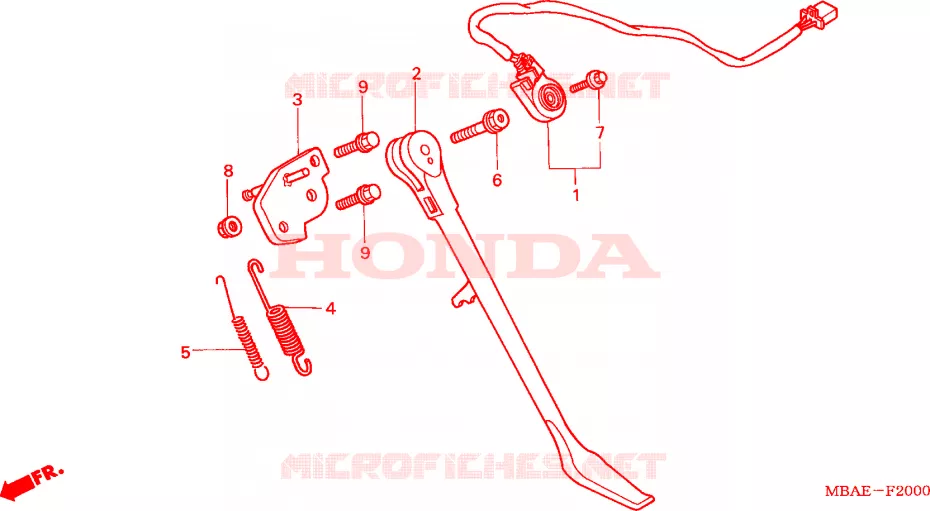 STAND Honda MOTO 750 SHADOW 2001  VT750C2Y