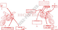 CAUTION LABEL for Honda XR 650 2007
