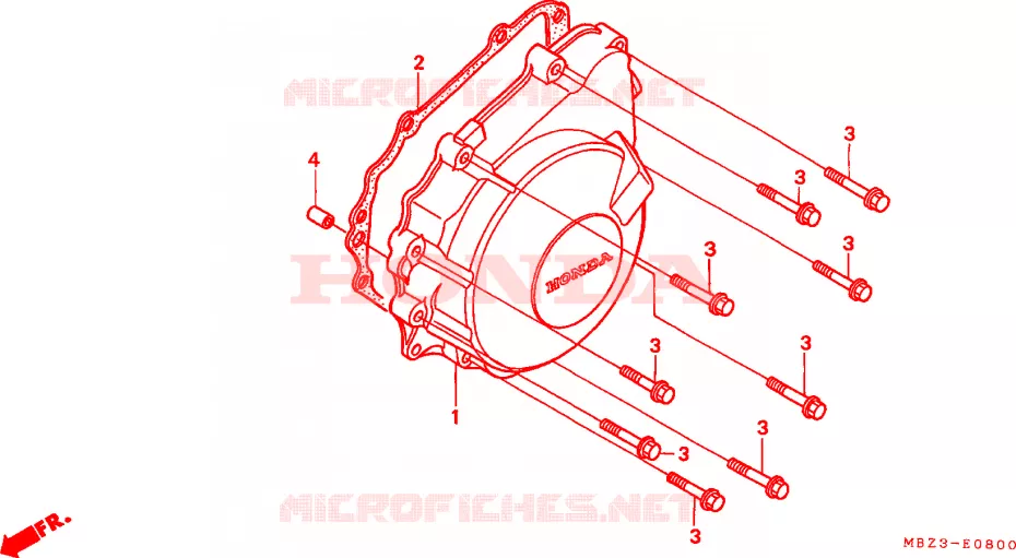 ALTERNATOR COVER Honda MOTO 600 HORNET 2002  CB600F21
