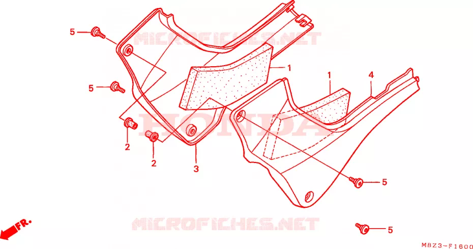 SIDE COVERS Honda MOTO 600 HORNET 2003  CB600F21