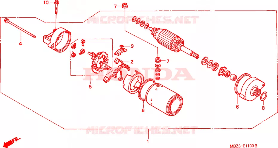 STARTER MOTOR Honda MOTO 600 HORNET 2002  CB600F21