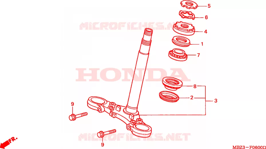STEERING DAMPER Honda MOTO 600 HORNET 2002  CB600F21