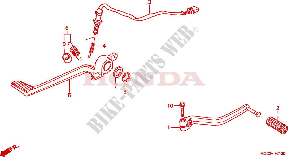 BRAKE PEDAL for Honda CB 1100 X11 2001