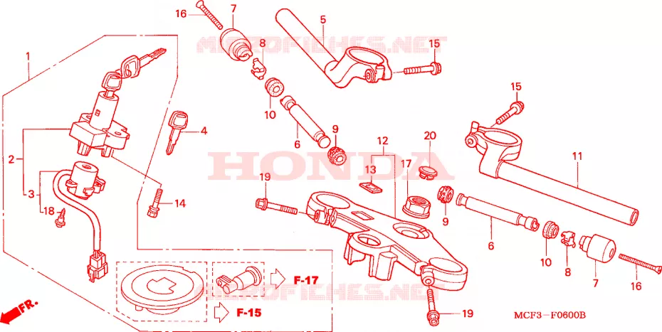 HANDLEBAR Honda MOTO 1000 SP 2004  VTR1000SP3