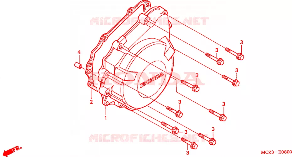 ALTERNATOR COVER Honda MOTO 900 HORNET 2003  CB900F2