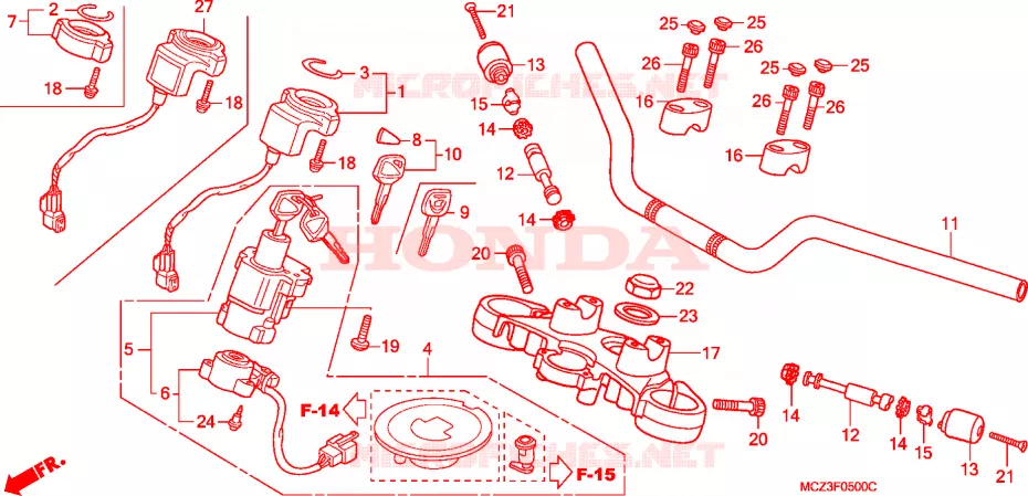 HANDLEBAR Honda MOTO 900 HORNET 2005  CB900F4