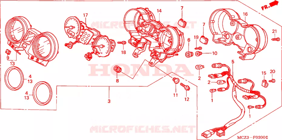 METER Honda MOTO 900 HORNET 2007  CB900F5