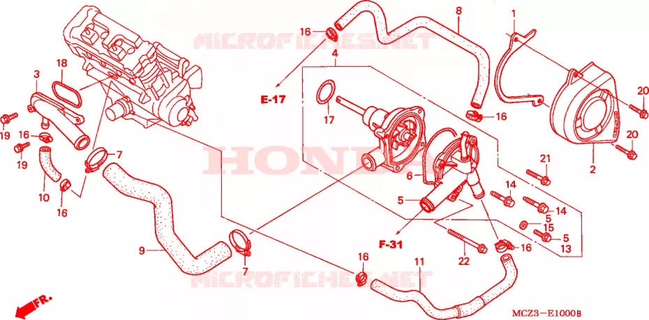 WATER PUMP Honda MOTO 900 HORNET 2006  CB900F6