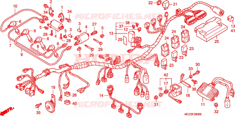 WIRE HARNESS Honda MOTO 900 HORNET 2007  CB900F5