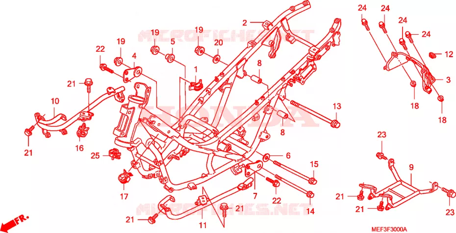 FRAME Honda SCOOTER 400 SILVERWING 2014  FJS400D9