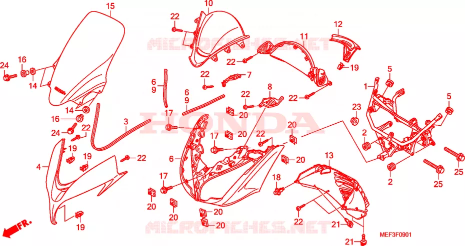 FRONT COWL (FJS400D9/FJS 400A) Honda SCOOTER 400 SILVERWING 2013  FJS400D9