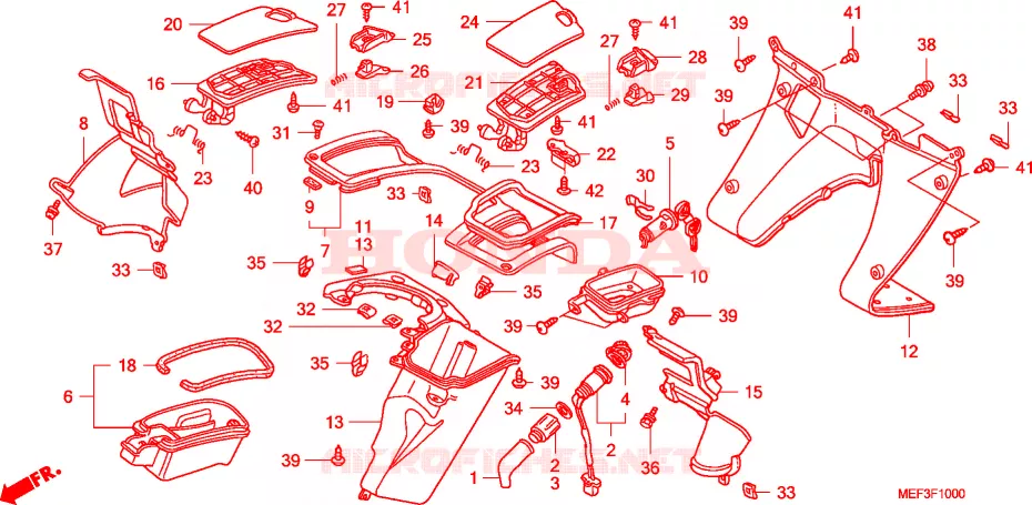 LEG SHIELD (FJS400D8) Honda SCOOTER 400 SILVERWING 2008  FJS400D8