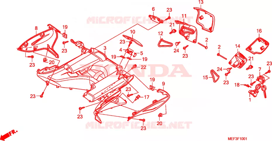 LEG SHIELD (FJS400D9/FJS40 0A) Honda SCOOTER 400 SILVERWING 2014  FJS400D9