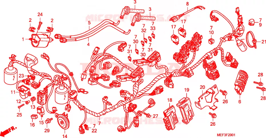 WIRE HARNESS (FJS400D9/FJ S400A) Honda SCOOTER 400 SILVERWING 2013  FJS400D9