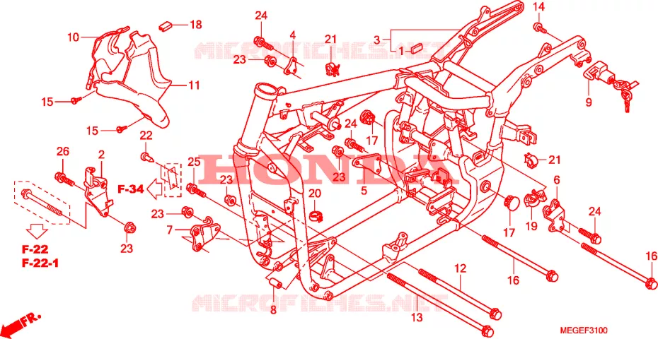 SIDE STAND Honda MOTO 750 SHADOW 2011  VT750CSB