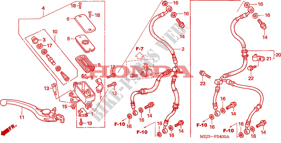 FRONT BRAKE MASTER CYLINDER (CB1300/F/F1/S) for Honda CB 1300 2003