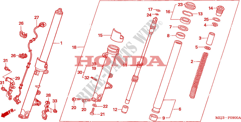 FRONT FORK for Honda CB 1300 TWO TONE 2003