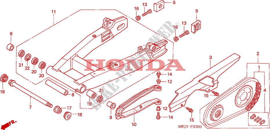 SWINGARM   CHAIN CASE for Honda CB 1300 2003
