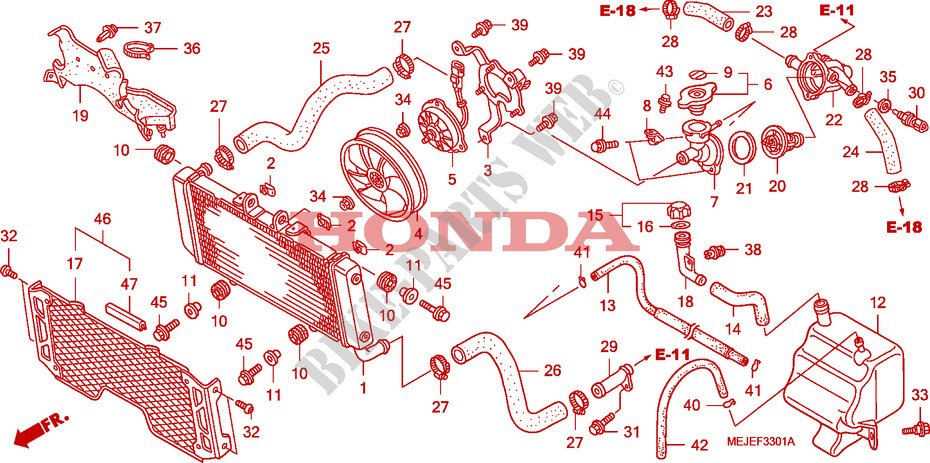 RADIATOR  for Honda CB 1300 ABS FAIRING 2006